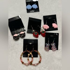 Colorful Earring Set with Fun Designs